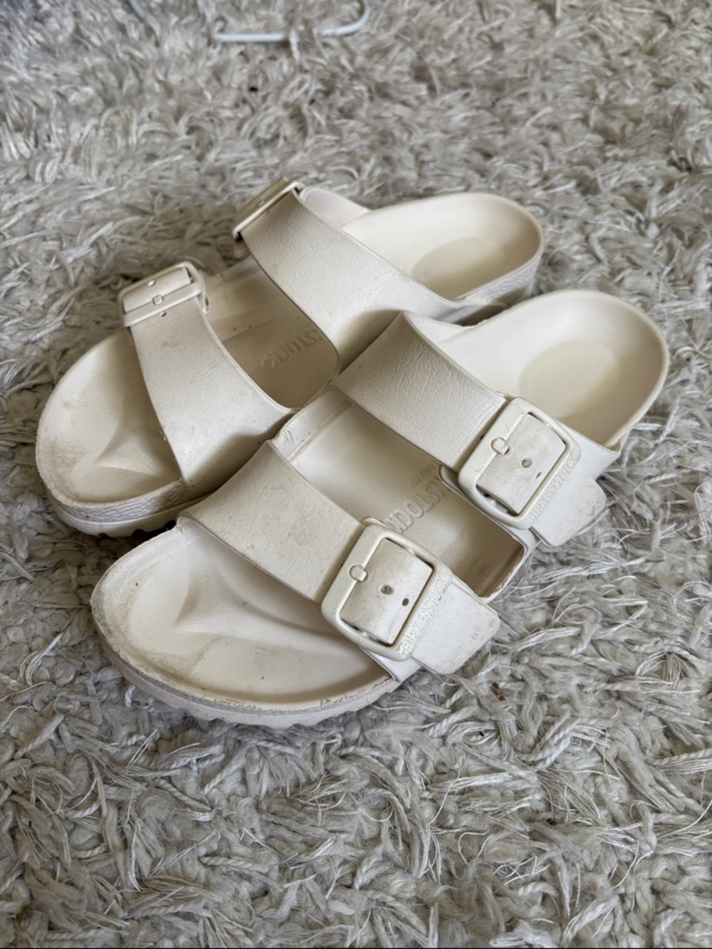 Birkenstock EVA Ivory Sandals Woman’s Sz 37 EU